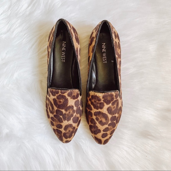 NINE WEST Leopard Print Loafers Shoes Size 6.5 - Picture 5 of 8